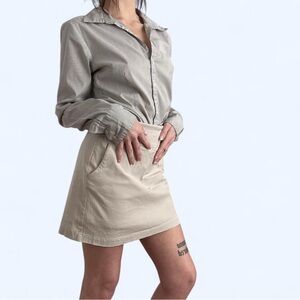 Cream mini skirt - Office wear